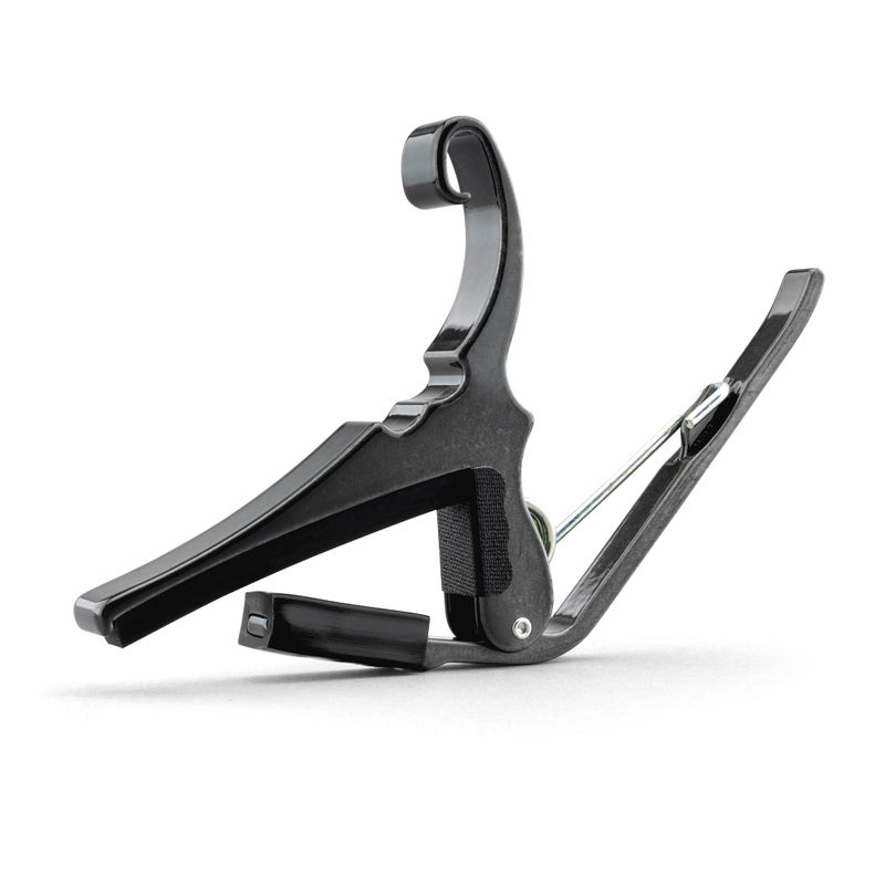 Kyser Quick-Change Guitar Capo for 6-string acoustic guitars, Black Chrome, KG6BCA - Image 2